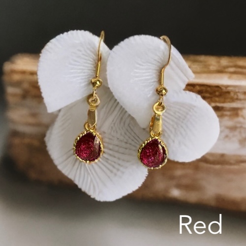 Red Teardrop Earrings