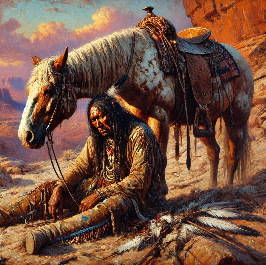 Tired Apache on the trail